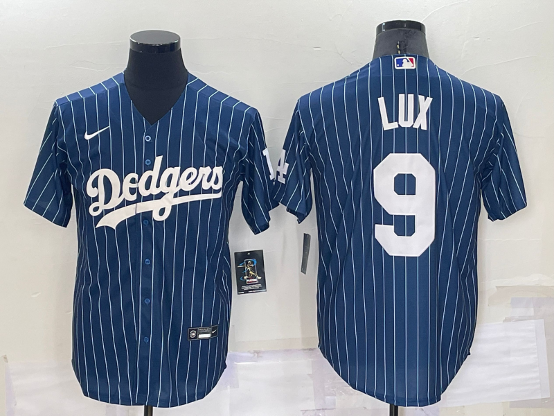 Men's Los Angeles Dodgers #9 Gavin Lux Navy Cool Base Stitched Jersey Men's Los Angeles Dodgers #9 Gavin Lux Navy Cool Base Stitched Jersey
